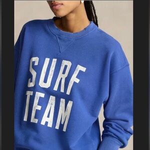 Polo Ralph Lauren Surf Team Blue French Terry Graphic Crewneck Sweatshirt XL